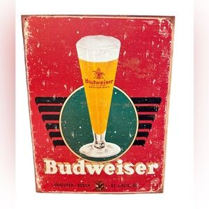 Budweiser Beer Bar Metal Wall Decor